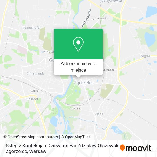 Mapa Sklep z Konfekcja i Dziewiarstwo Zdzislaw Olszewski Zgorzelec