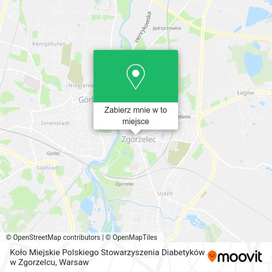 Mapa Koło Miejskie Polskiego Stowarzyszenia Diabetyków w Zgorzelcu