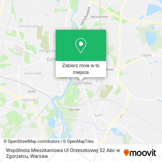 Mapa Wspólnota Mieszkaniowa Ul Orzeszkowej 52 Abc w Zgorzelcu