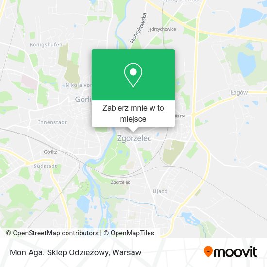 Mapa Mon Aga. Sklep Odzieżowy