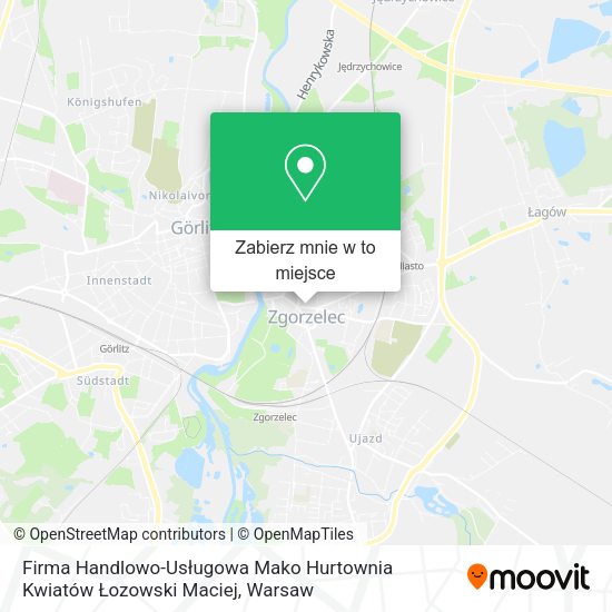 Mapa Firma Handlowo-Usługowa Mako Hurtownia Kwiatów Łozowski Maciej