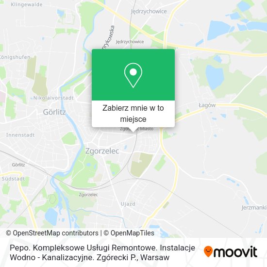 Mapa Pepo. Kompleksowe Usługi Remontowe. Instalacje Wodno - Kanalizacyjne. Zgórecki P.