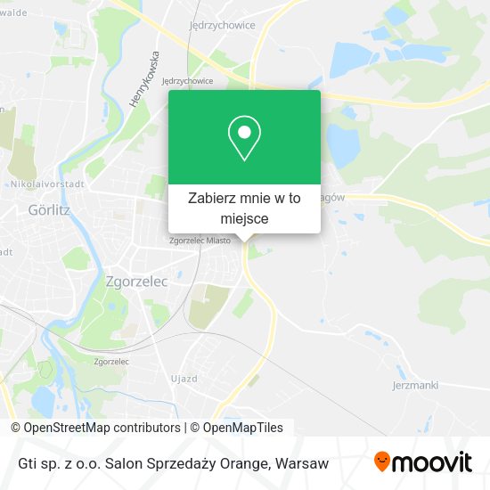 Mapa Gti sp. z o.o. Salon Sprzedaży Orange