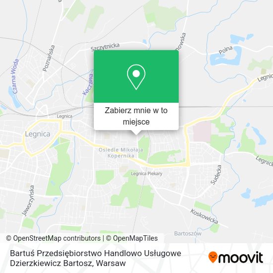 Mapa Bartuś Przedsiębiorstwo Handlowo Usługowe Dzierzkiewicz Bartosz