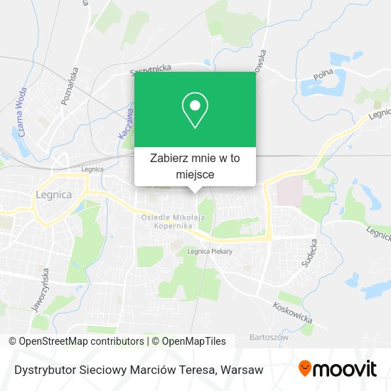 Mapa Dystrybutor Sieciowy Marciów Teresa