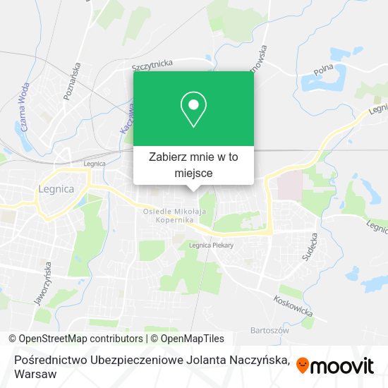 Mapa Pośrednictwo Ubezpieczeniowe Jolanta Naczyńska