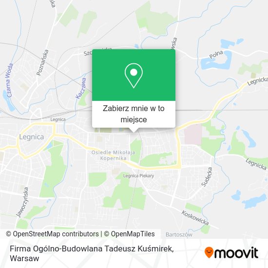 Mapa Firma Ogólno-Budowlana Tadeusz Kuśmirek