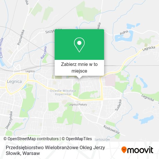 Mapa Przedsiębiorstwo Wielobranżowe Okleg Jerzy Słowik