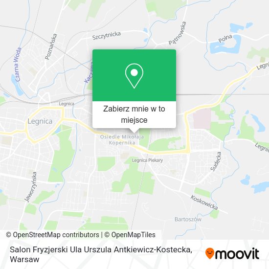 Mapa Salon Fryzjerski Ula Urszula Antkiewicz-Kostecka