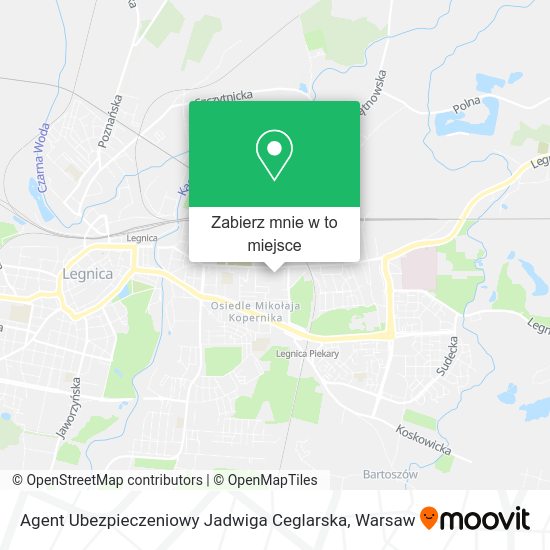 Mapa Agent Ubezpieczeniowy Jadwiga Ceglarska