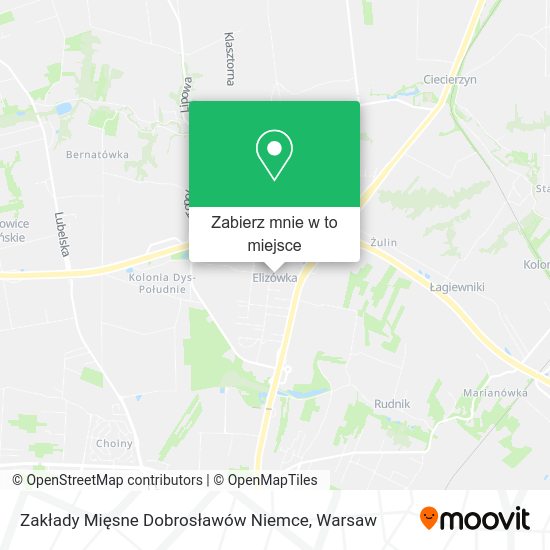 Mapa Zakłady Mięsne Dobrosławów Niemce