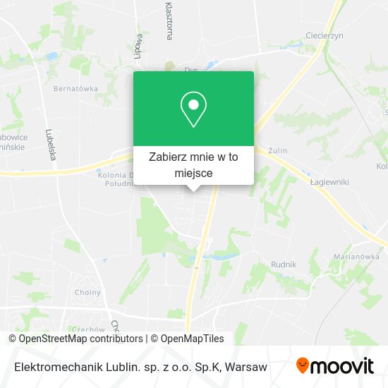 Mapa Elektromechanik Lublin. sp. z o.o. Sp.K