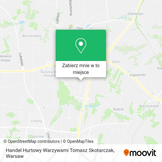 Mapa Handel Hurtowy Warzywami Tomasz Skotarczak