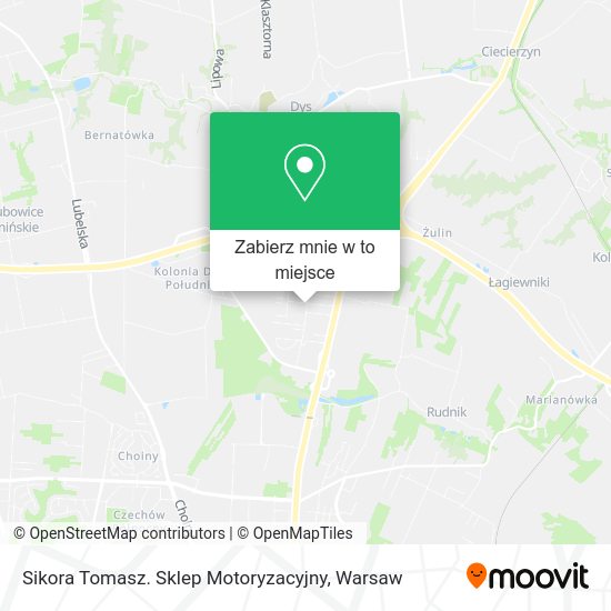 Mapa Sikora Tomasz. Sklep Motoryzacyjny