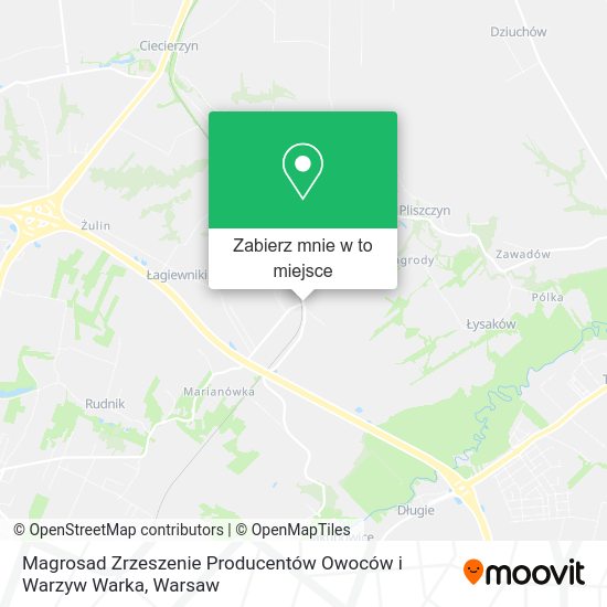 Mapa Magrosad Zrzeszenie Producentów Owoców i Warzyw Warka