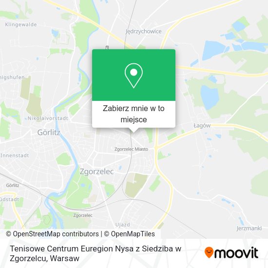 Mapa Tenisowe Centrum Euregion Nysa z Siedziba w Zgorzelcu