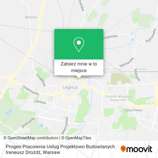 Mapa Progeo Pracownia Usług Projektowo Budowlanych Ireneusz Drożdż