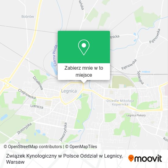 Mapa Związek Kynologiczny w Polsce Oddział w Legnicy