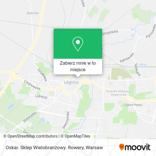 Mapa Oskar. Sklep Wielobranżowy. Rowery