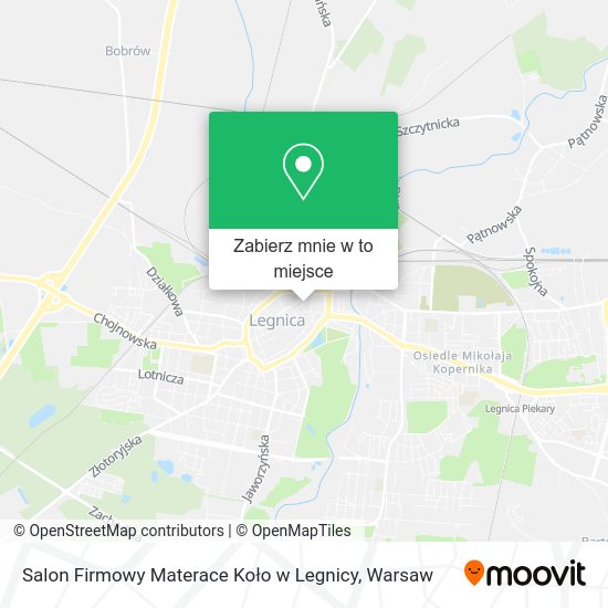 Mapa Salon Firmowy Materace Koło w Legnicy