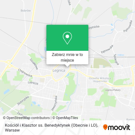 Mapa Kościół i Klasztor ss. Benedyktynek (Obecnie i LO)