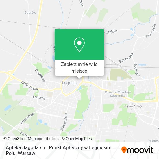 Mapa Apteka Jagoda s.c. Punkt Apteczny w Legnickim Polu