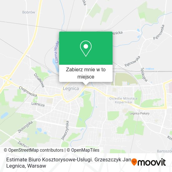 Mapa Estimate Biuro Kosztorysowe-Usługi. Grzeszczyk Jan Legnica