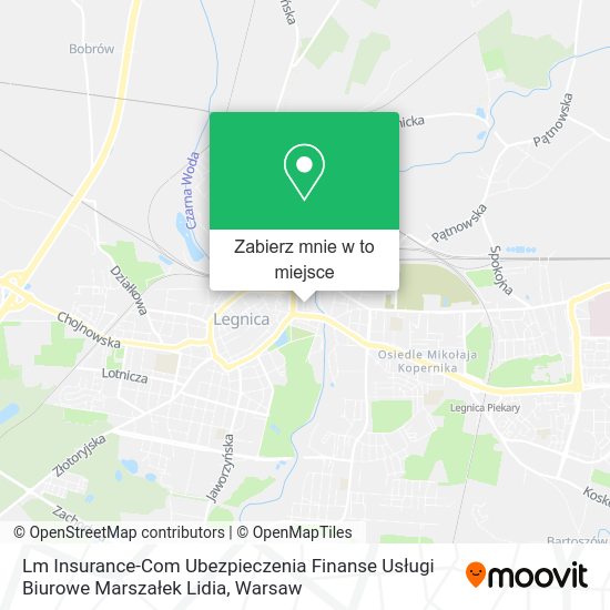 Mapa Lm Insurance-Com Ubezpieczenia Finanse Usługi Biurowe Marszałek Lidia