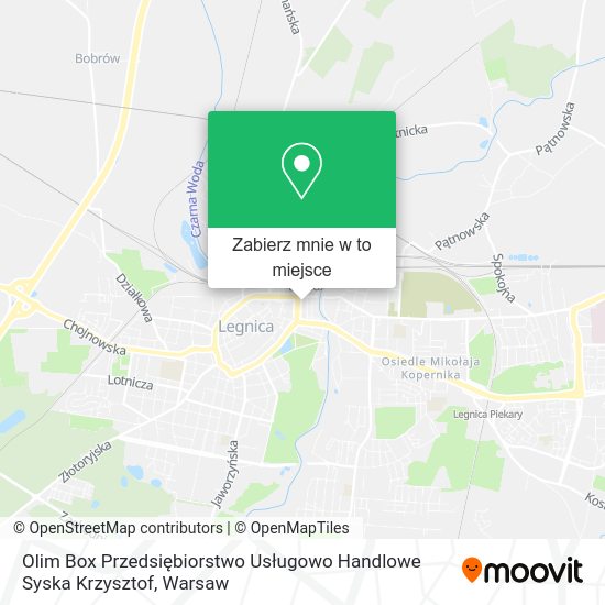 Mapa Olim Box Przedsiębiorstwo Usługowo Handlowe Syska Krzysztof