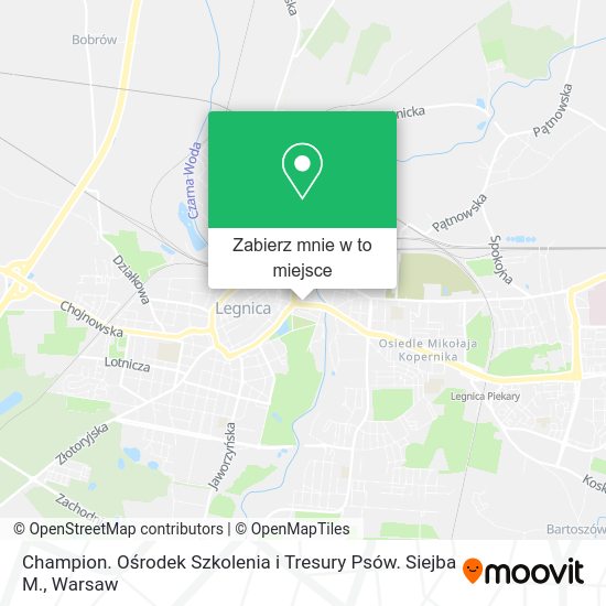 Mapa Champion. Ośrodek Szkolenia i Tresury Psów. Siejba M.