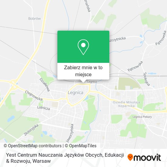 Mapa Yest Centrum Nauczania Języków Obcych, Edukacji & Rozwoju