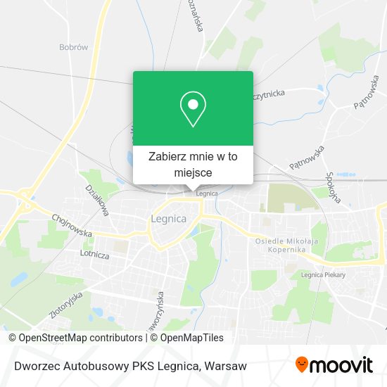 Mapa Dworzec Autobusowy PKS Legnica