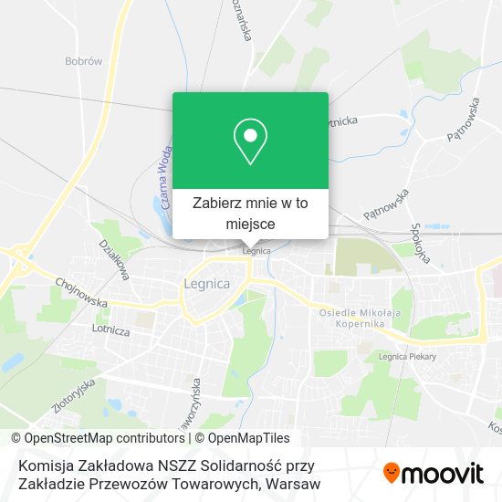 Mapa Komisja Zakładowa NSZZ Solidarność przy Zakładzie Przewozów Towarowych