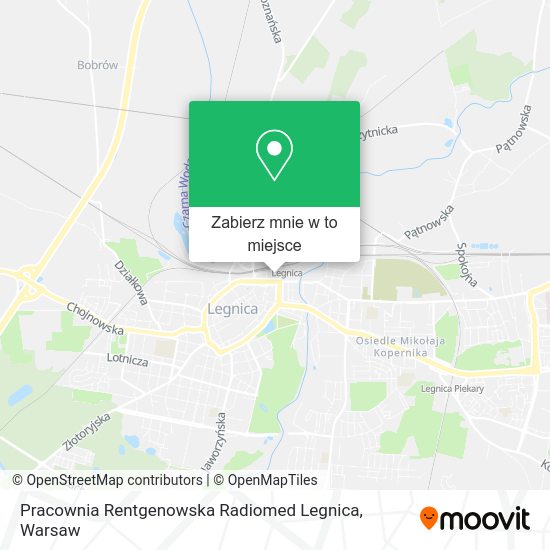 Mapa Pracownia Rentgenowska Radiomed Legnica