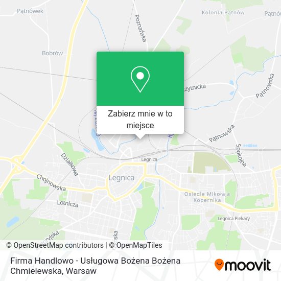 Mapa Firma Handlowo - Usługowa Bożena Bożena Chmielewska