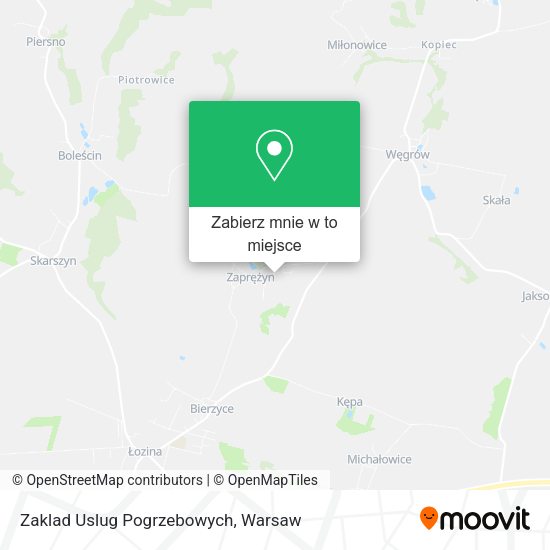 Mapa Zaklad Uslug Pogrzebowych