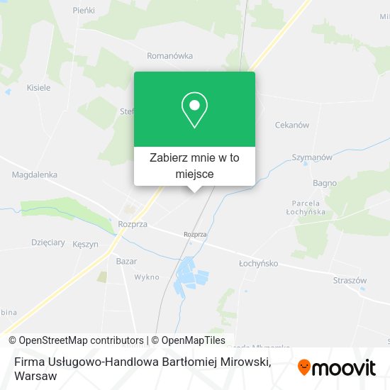 Mapa Firma Usługowo-Handlowa Bartłomiej Mirowski