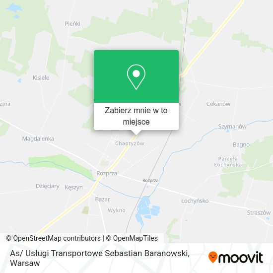 Mapa As/ Usługi Transportowe Sebastian Baranowski