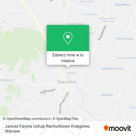 Mapa Janusz Faryna Usługi Rachunkowo Księgowe