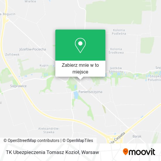 Mapa TK Ubezpieczenia Tomasz Kozioł