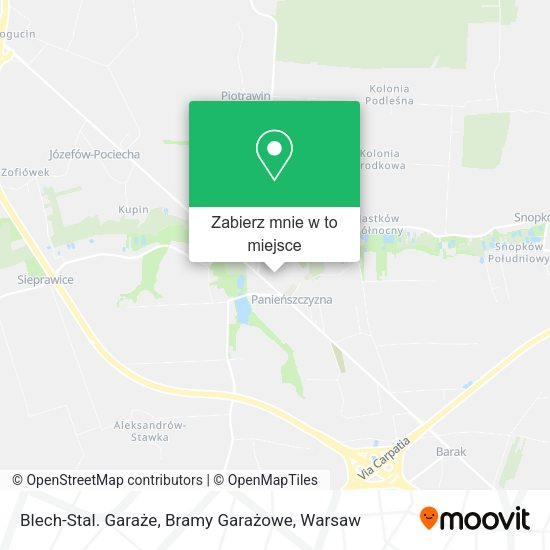 Mapa Blech-Stal. Garaże, Bramy Garażowe