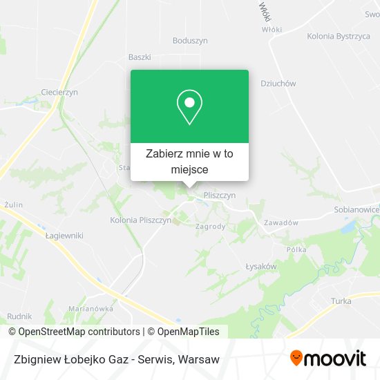 Mapa Zbigniew Łobejko Gaz - Serwis