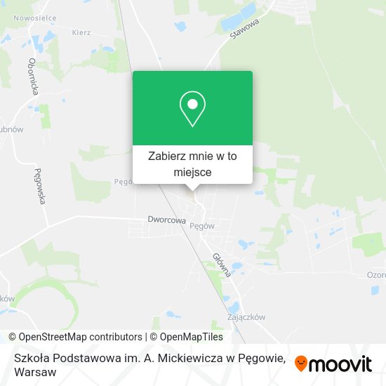 Mapa Szkoła Podstawowa im. A. Mickiewicza w Pęgowie