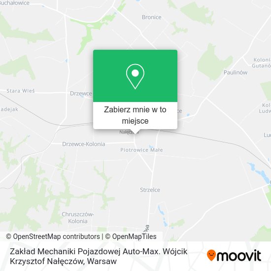 Mapa Zakład Mechaniki Pojazdowej Auto-Max. Wójcik Krzysztof Nałęczów