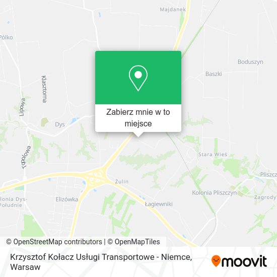 Mapa Krzysztof Kołacz Usługi Transportowe - Niemce