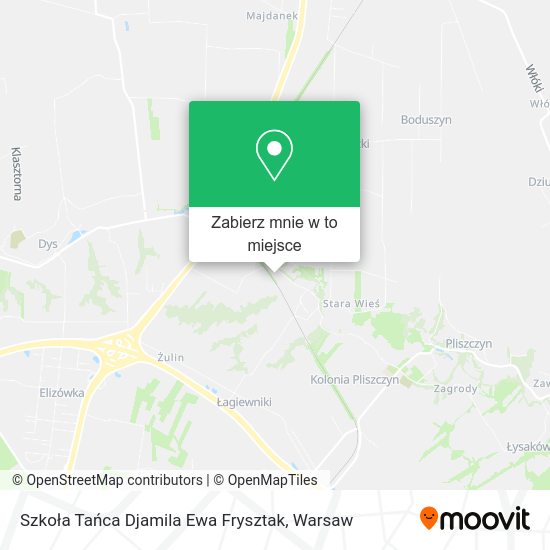 Mapa Szkoła Tańca Djamila Ewa Frysztak