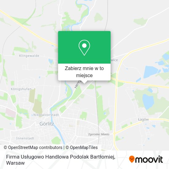 Mapa Firma Usługowo Handlowa Podolak Bartłomiej