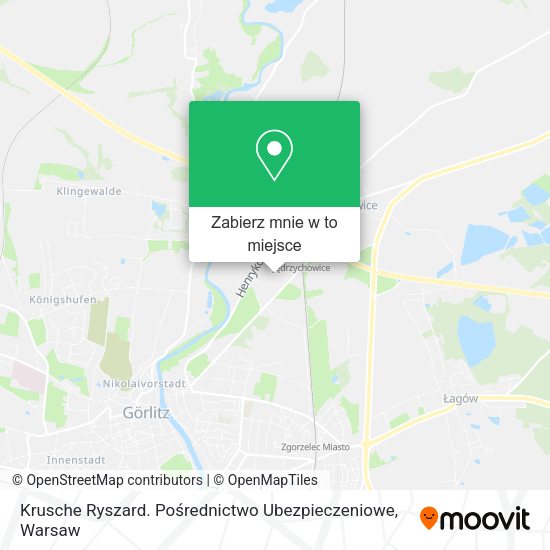 Mapa Krusche Ryszard. Pośrednictwo Ubezpieczeniowe