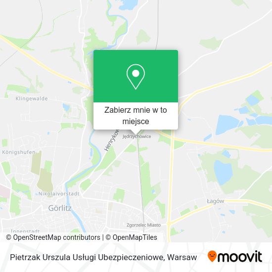 Mapa Pietrzak Urszula Usługi Ubezpieczeniowe