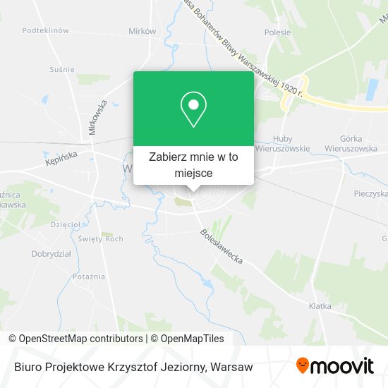 Mapa Biuro Projektowe Krzysztof Jeziorny